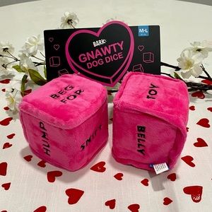 NWT Bark Box Gnawty Dog Dice Dog Toy - Valentine’s Day Dog Toy Squeaky 🎲 💕